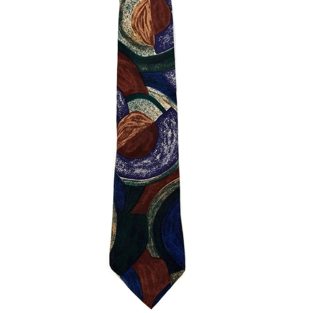 PAUL‎ RODON The Collection Silk Tie Abstract Geometric Multicolor Vintage